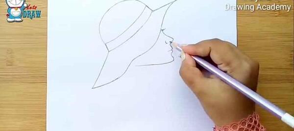 عکس نقاشی دخترانه ساده و آسان مرحله به مرحله