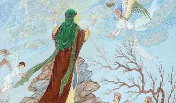عکس نقاشی دخترانه نماز باران