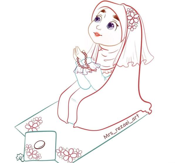عکس نقاشی دخترانه نمازی