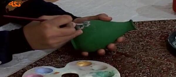 عکس طرح نقاشی روی سفال با گواش ساده