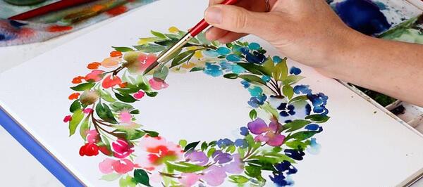 عکس طرح نقاشی با آبرنگ ساده