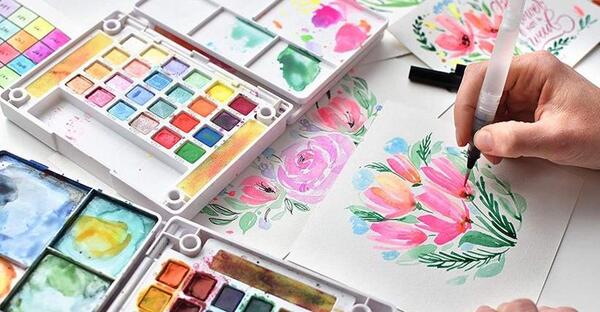 عکس طرح نقاشی با آبرنگ حرفه ای