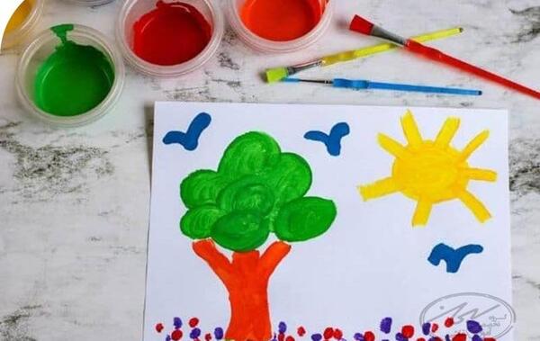 عکس طرح نقاشی با آبرنگ برای کودکان
