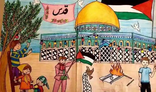 عکس طرح نقاشی برای کودکان غزه