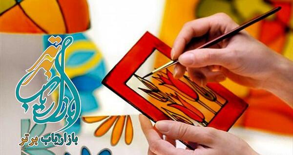 عکس طرح نقاشی روی شیشه با رنگ ویترای