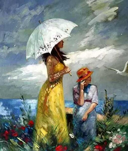عکس مدل های نقاشی رنگ روغن ساده