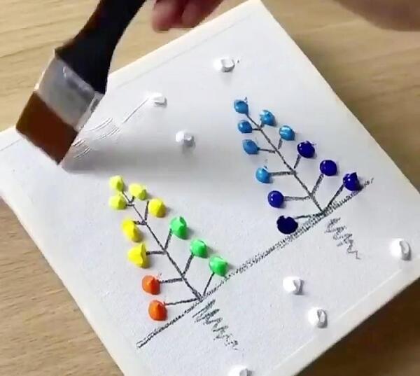 عکس طرح برای نقاشی با گواش ساده