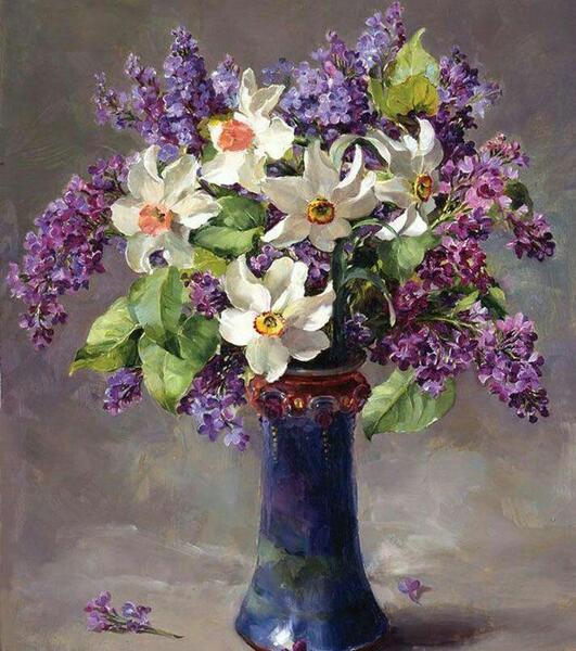 عکس نقاشی طرح ساده گلدان
