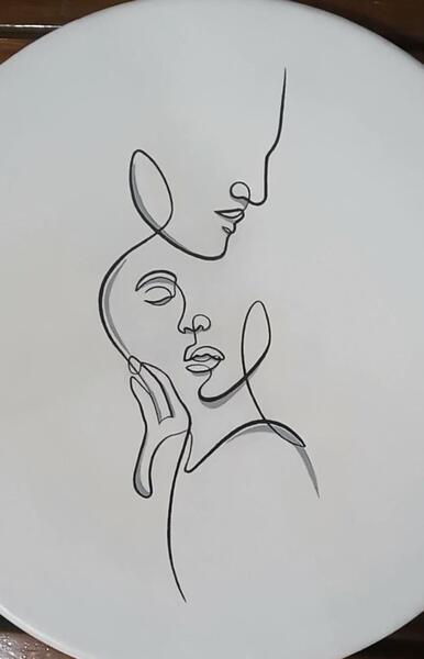 عکس طرح نقاشی مینیمال عاشقانه