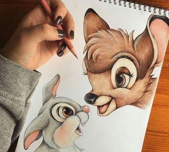 عکس طرح ساده کارتونی برای نقاشی با مداد رنگی