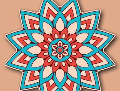 عکس طرح نقاشی ماندالا رنگی