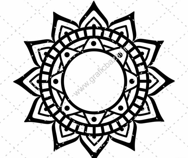 عکس طرح شمسه ساده برای نقاشی