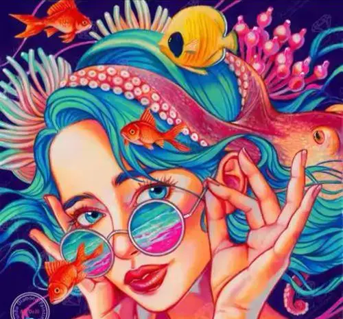 عکس نقاشی الماسی طرح هری پاتر