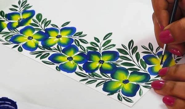 عکس طرح گل ساده برای نقاشی روی پارچه