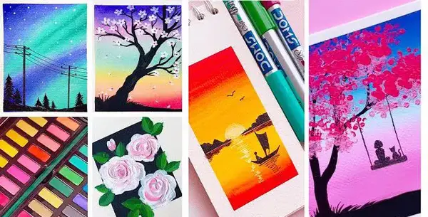 عکس طرح ساده برای نقاشی با آبرنگ