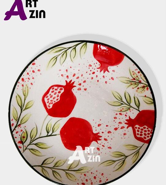 عکس طرح نقاشی یلدا روی سفال