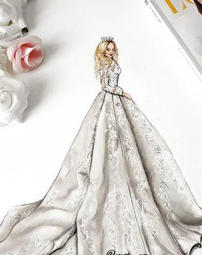 عکس طرح لباس عروس برای نقاشی