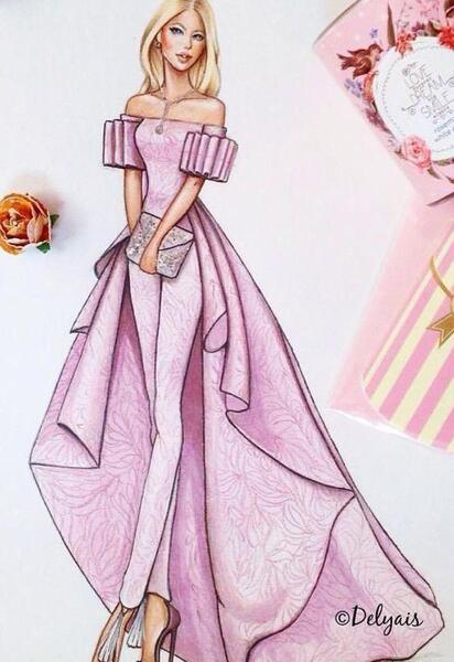 عکس طرح لباس دخترانه برای نقاشی
