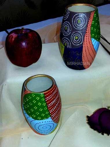 عکس طرح نقاشی روی لیوان سفال