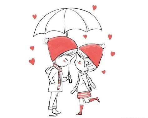 عکس طرح نقاشی عاشقانه دختر و پسر