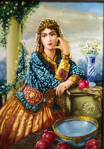 عکس طرح نقاشی زن قاجار