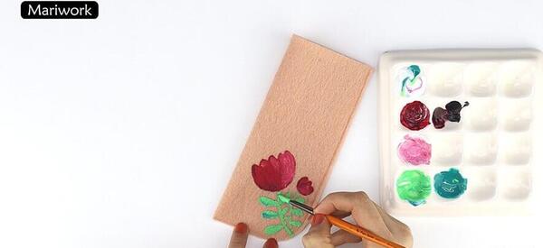عکس طرح نقاشی روی پارچه با گواش