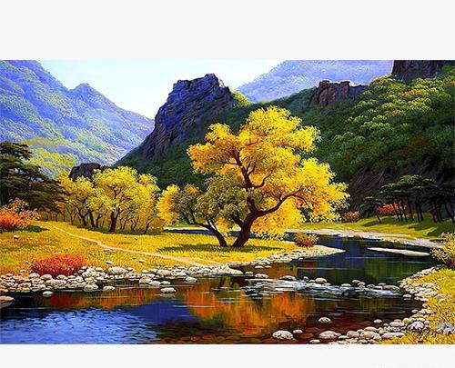 عکس طرح نقاشی دیواری طبیعت