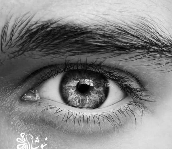 عکس طرح نقاشی چشم سیاه قلم