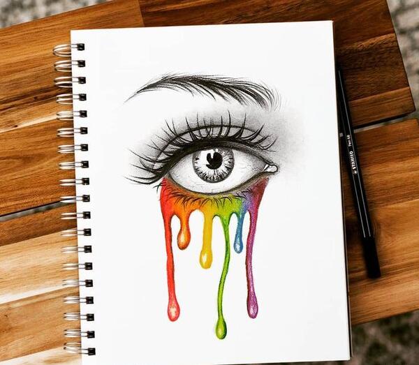 عکس طرح نقاشی چشم ساده