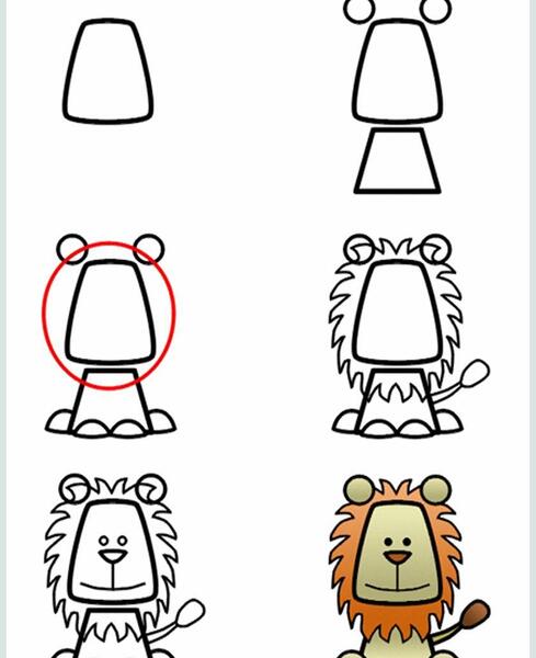 عکس طرح نقاشی شیر جنگل
