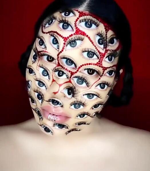 عکس طرح نقاشی روی صورت ترسناک