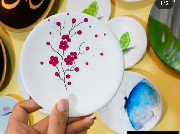 عکس طرح نقاشی روی سفال برای روز مادر