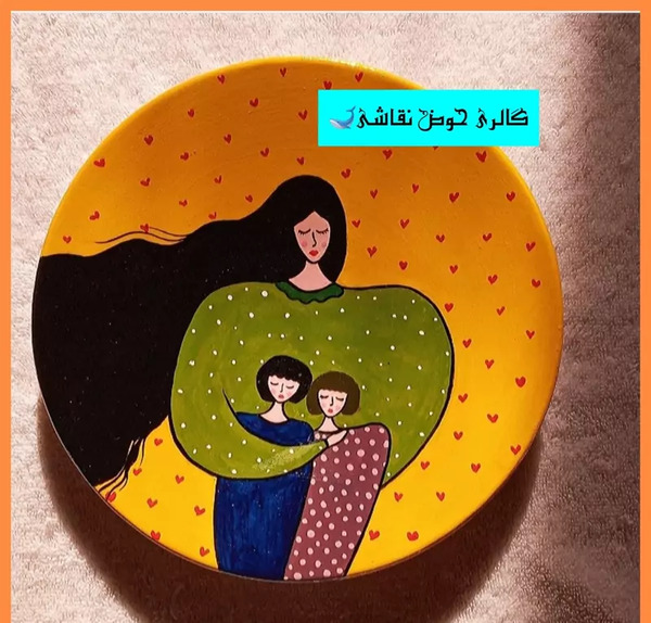 عکس طرح نقاشی روی سفال برای روز مادر