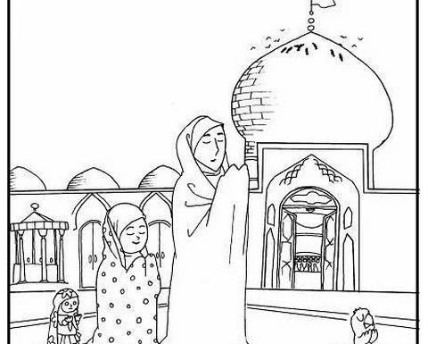 عکس نقاشی مراحل نماز دخترانه