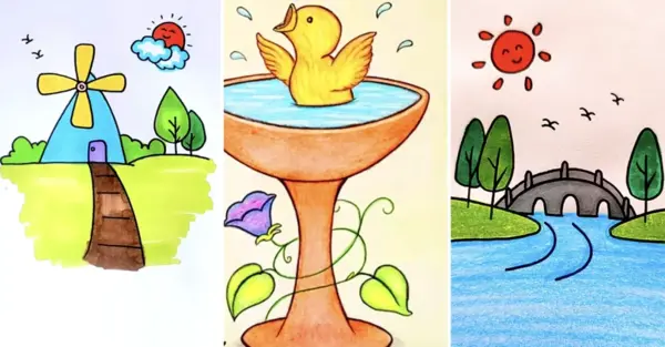 عکس نقاشی دخترانه برای هنر