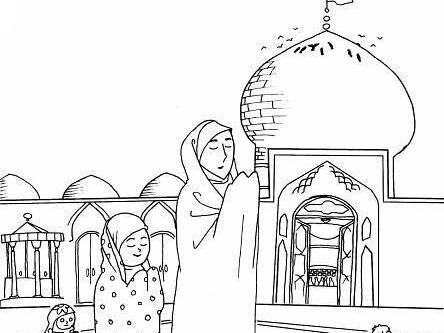 عکس نقاشی نماز دخترانه سخت