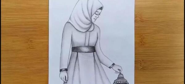 عکس نقاشی فانتزی دخترانه مذهبی