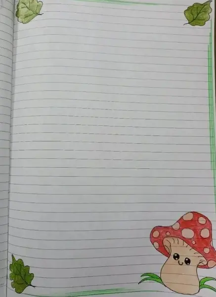 عکس نقاشی گوشه دفتر دخترانه کیوت