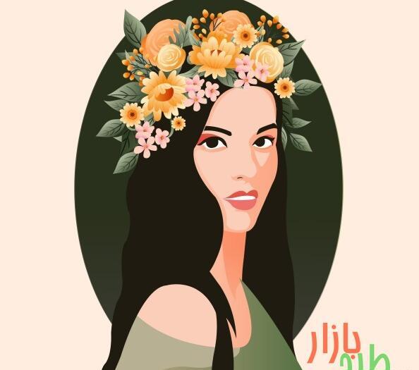 عکس نقاشی دخترانه گلدار