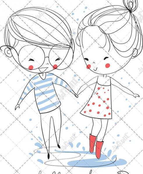عکس نقاشی دخترانه و عاشقانه