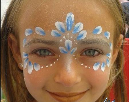 عکس نقاشی روی صورت دخترانه اسان