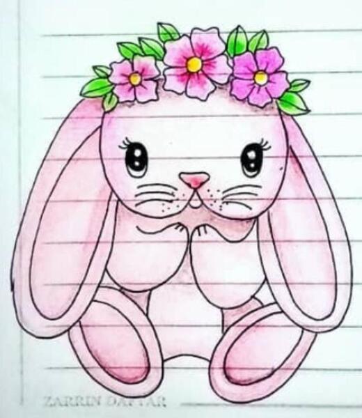 عکس نقاشی دخترانه سخت کیوت