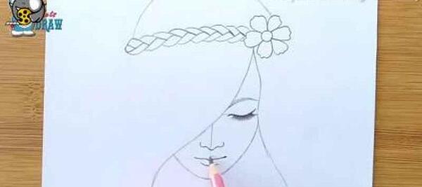 عکس نقاشی دخترانه زیبا آسان ساده