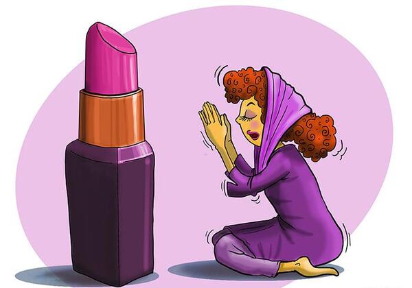 عکس نقاشی دخترانه بی حجاب