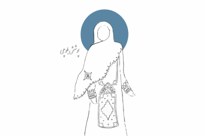 عکس نقاشی دخترانه حجاب ساده