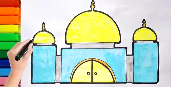 عکس نقاشی دخترانه کلاس چهارم ساده