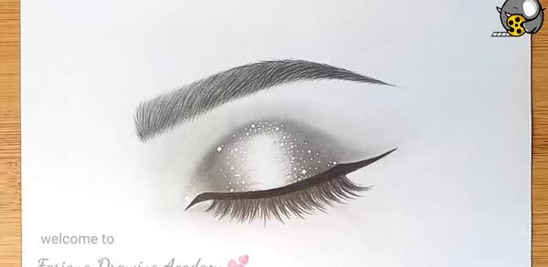 عکس نقاشی چشم دخترانه زیبا