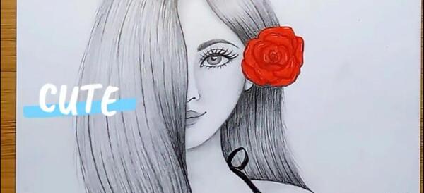 عکس نقاشی دخترانه طراحی دختر