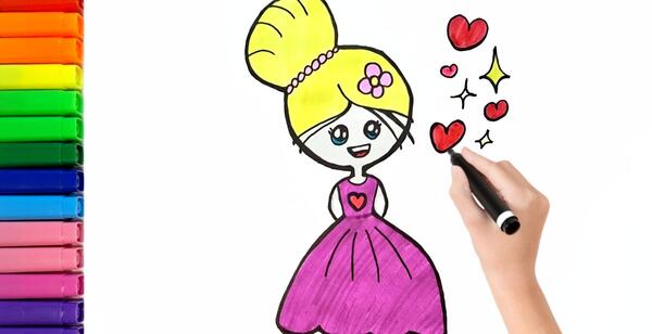 عکس نقاشی های دخترانه پرنسس