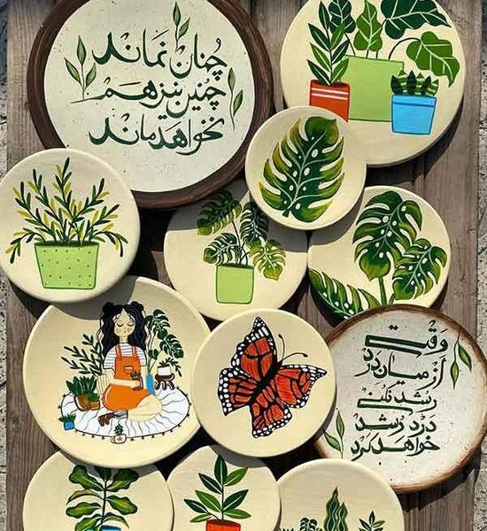 عکس طرح های زیبا برای نقاشی روی کوزه سفالی